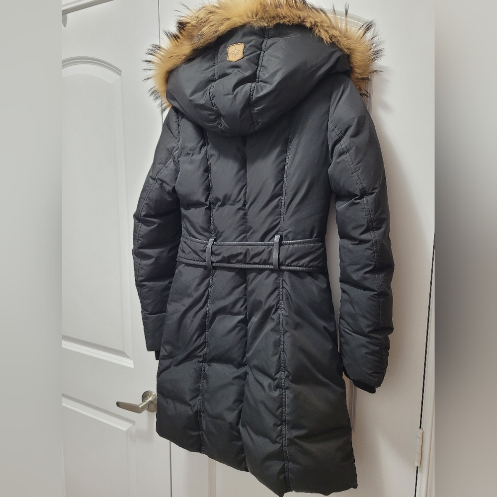 Mackage KAY Down Coat Natural Fur Collar Black XS - Picture 7 of 13